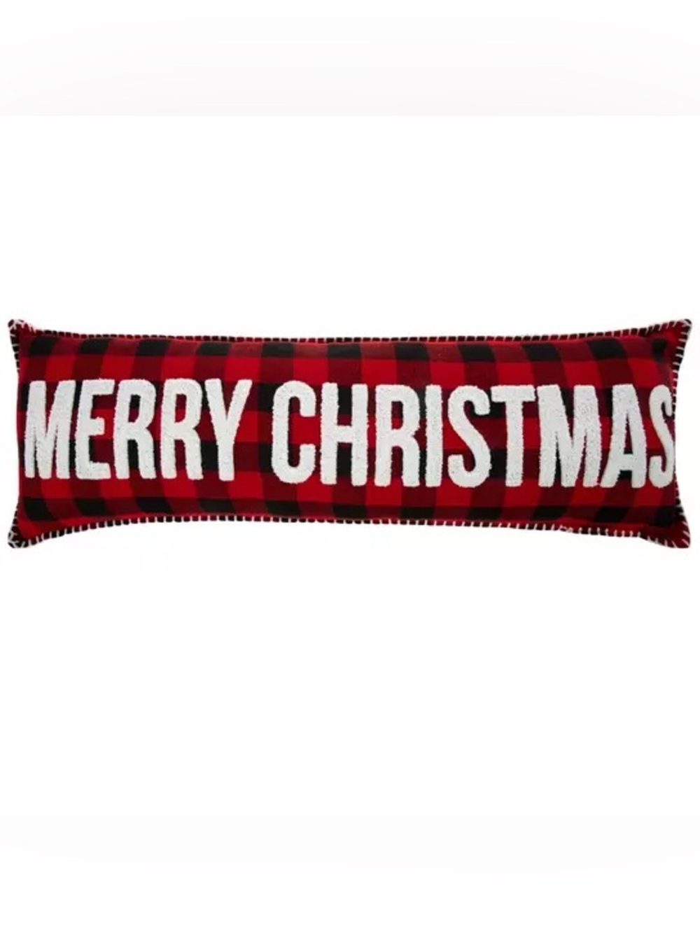 Merry Christmas Buffalo Plaid Pillow